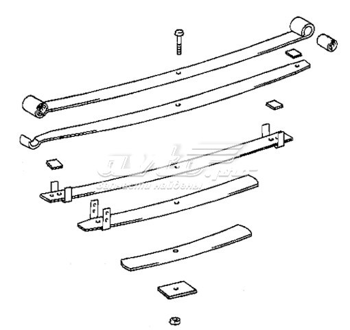 Suspensão de lâminas traseiro para Toyota Hiace IV H1, H2