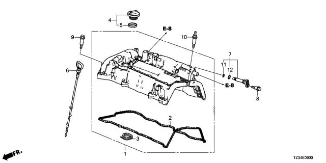 123425A2A01 Honda Vedante anular da cavidade de vela