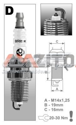 Vela de ignição DR15YP Brisk