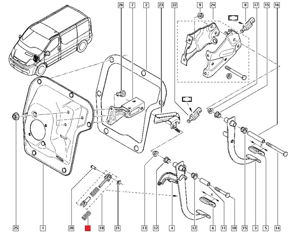 Compre 91159901 General Motors Mola de pedal de embraiagem