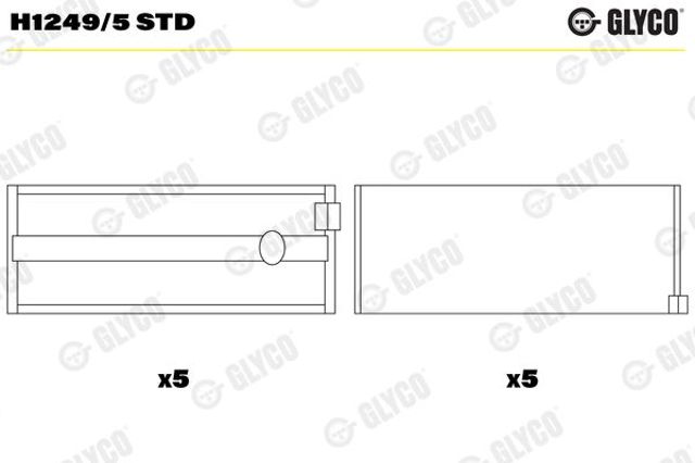 Folhas inseridas principais de cambota, kit, padrão (STD) Glyco H12495STD preço, a partir de 30,52 USD