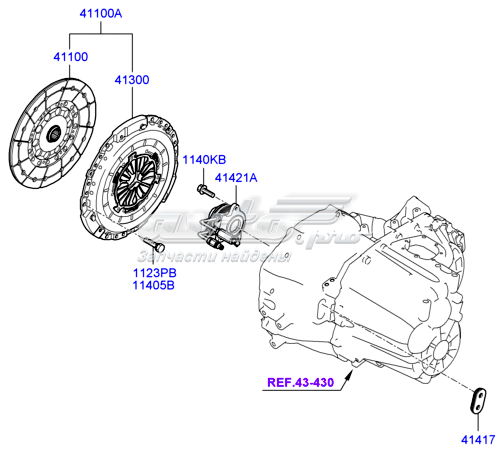 Cesta de embraiagem para Hyundai Sonata V NF