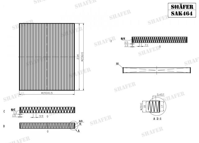 Filtro de salão Shafer SAK464 preço, a partir de 10,80 USD
