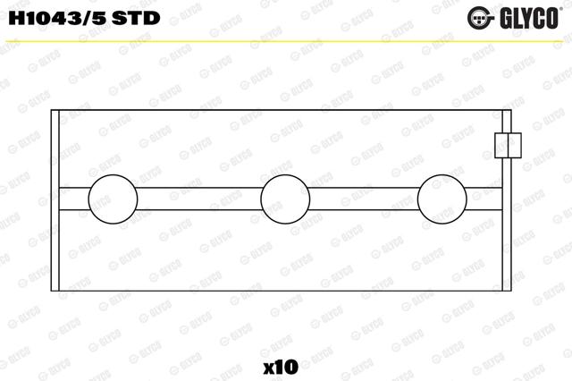 Compre 1901069 Fiat/Alfa/Lancia Folhas inseridas principais de cambota, kit, padrão (STD)