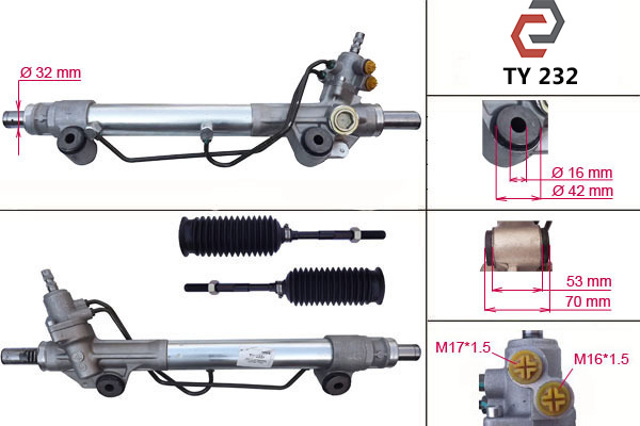 Cremalheira da direção TY232 MSG