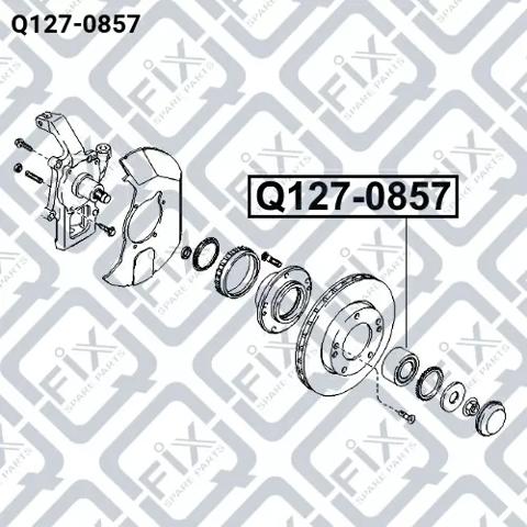 Rolamento de cubo dianteiro Q1270857 Q-fix