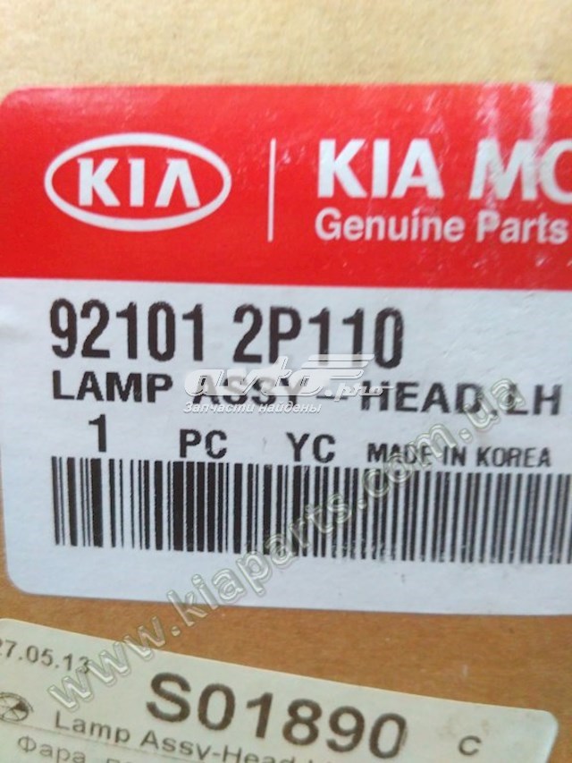 Luz esquerda Hyundai/Kia 921012P110