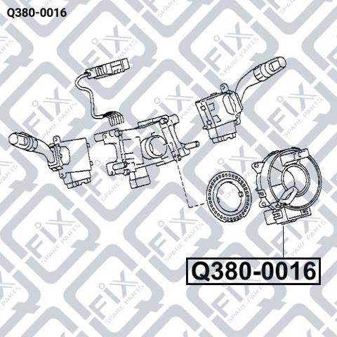Anel AIRBAG de contato, cabo plano do volante Q3800016 Q-fix