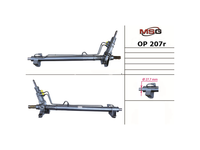 OP207R MSG Rebuilding Cremalheira da direção