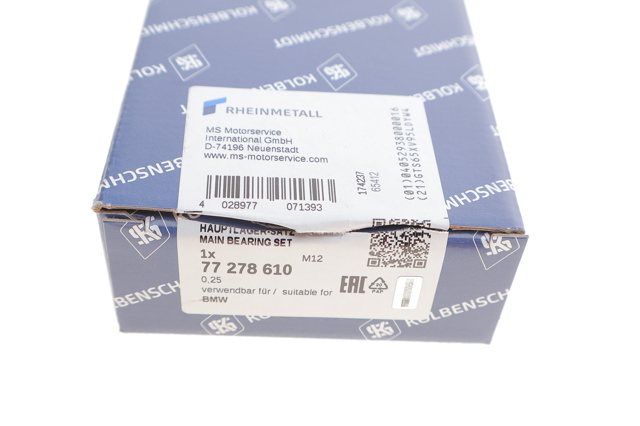 Compre 77278610 Kolbenschmidt Folhas inseridas principais de cambota, kit, 1ª reparação ( + 0,25)