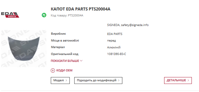 PTS20001A Signeda Capota