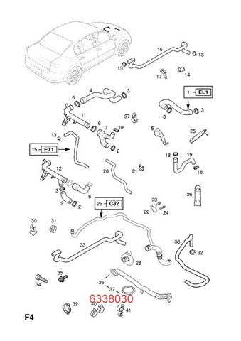 6338030 General Motors Vedante de termostato