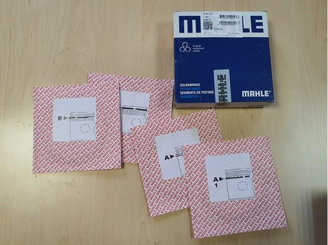 011RS001090N0 Mahle Original Anéis do pistão para 1 cilindro, STD.