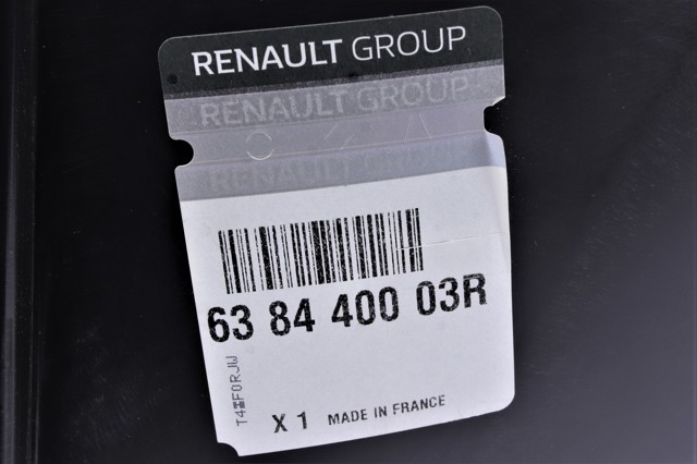 638440003R Renault (RVI) Guarda-barras direito do pára-lama dianteiro