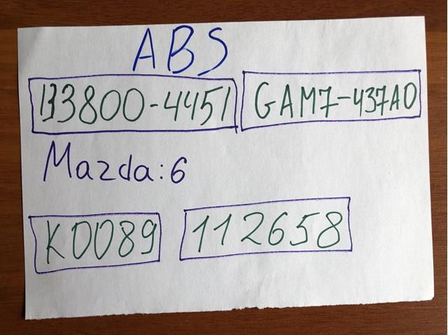 Unidade hidráulico de controlo ABS Mazda 1338004451