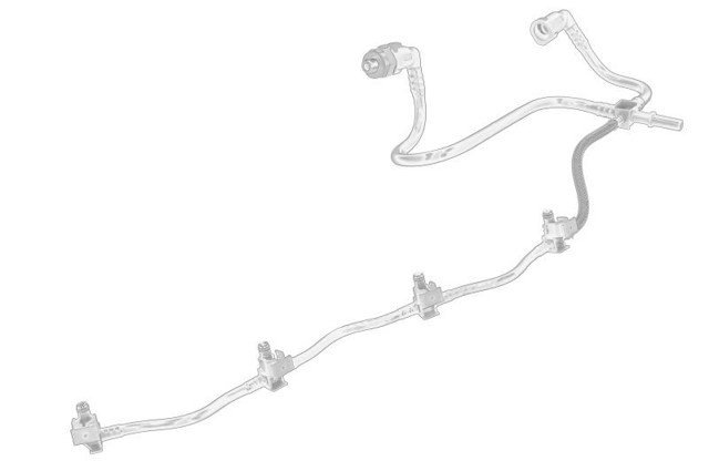 Tubo de combustível, inverso desde os injetores Fiat/Alfa/Lancia 9660645280