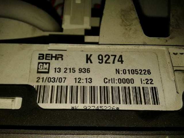 Unidade de controlo dos modos de aquecimento/condicionamento Opel Meriva preço, a partir de 41,06 USD