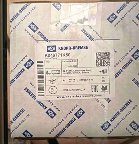 K046771K50 Knorr-bremse Sapatas do freio dianteiras de disco