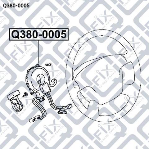 Compre Q3800005 Q-fix Anel AIRBAG de contato, cabo plano do volante