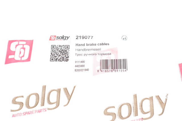 Cabo traseiro direito/esquerdo do freio de estacionamento 219077 Solgy
