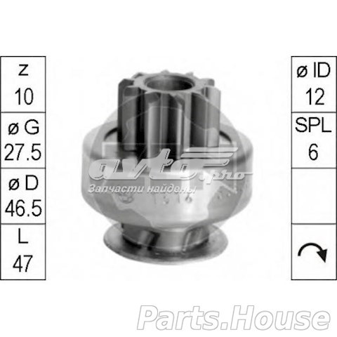 Roda-livre do motor de arranco ZEN ZN1614