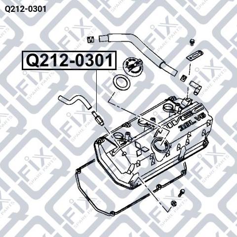 Válvula PCV de ventilação dos gases de cárter Q-fix Q2120301