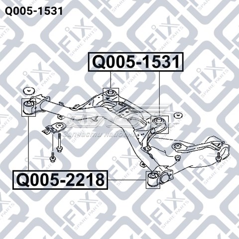 Bloco silencioso de viga traseira (de plataforma veicular) Q-fix Q0051531 preço, a partir de 16,23 USD