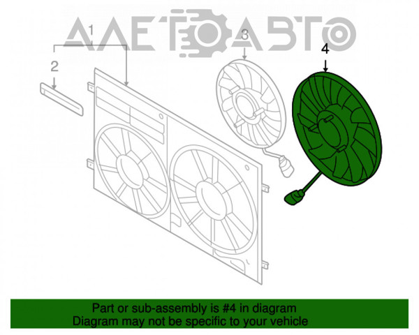 Ventilador elétrico de esfriamento montado (motor + roda de aletas) esquerdo AND 35959007 preço, a partir de 78,26 USD