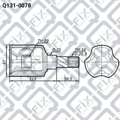 Compre Q1310078 Q-fix Junta homocinética interna dianteira