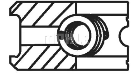 039RS001130N2 Mahle Original Anéis do pistão para 1 cilindro, 2ª reparação ( + 0,50)