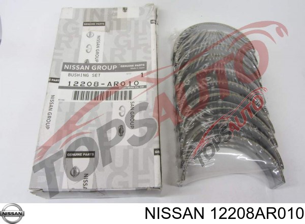 Folhas inseridas principais de cambota, kit, 1ª reparação ( + 0,25) 12208AR010 Nissan/Infiniti