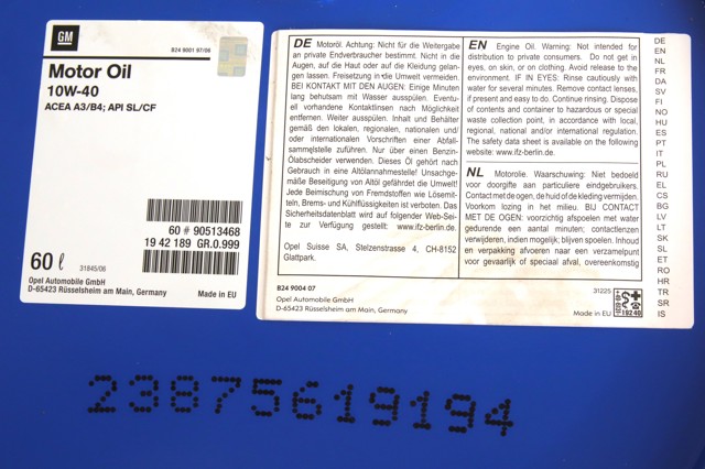 Compre 90513468 General Motors Óleo para motor