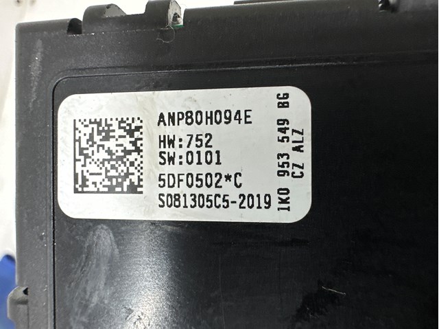 Módulo de direção (Centralina eletrônica) dos interruptores instalados na coluna da direção 1K0953549BG VAG