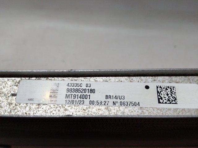 Radiador de esfriamento de motor 9838520180 Peugeot/Citroen