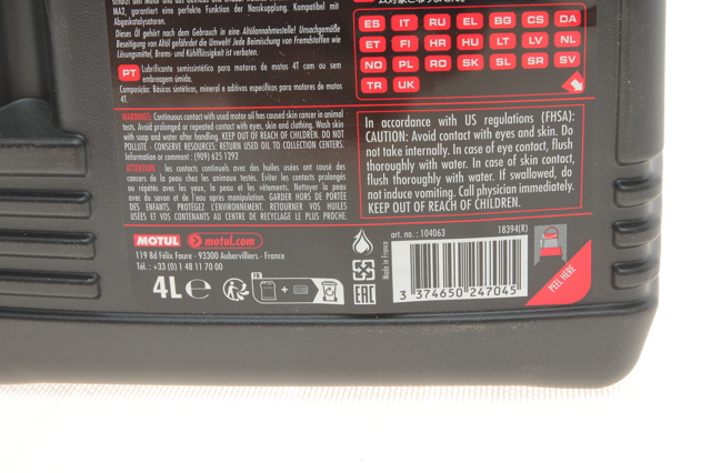 Óleo para motor 836641 Motul
