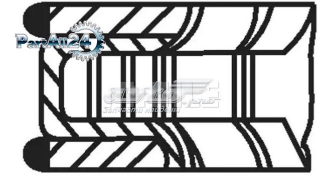 Anéis do pistão para 1 cilindro, STD. Mahle Original 028RS001260N0