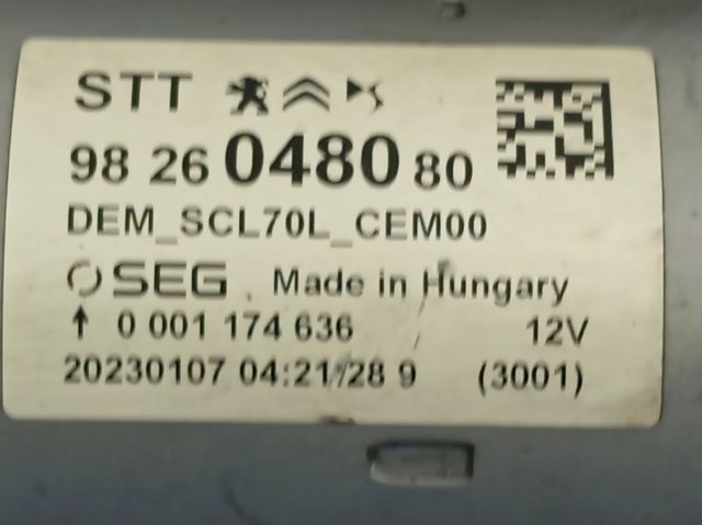 Motor de arranco Peugeot/Citroen 9826048080 preço, a partir de 126,21 USD