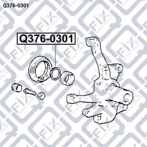 Compre Q3760301 Q-fix Bucha de extremidade do eixo dianteira (do pino de apoio)