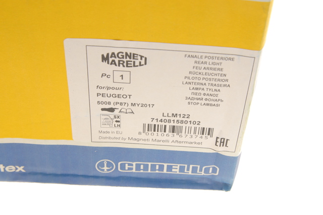 Lanterna traseira esquerda interna Peugeot/Citroen 9811027880