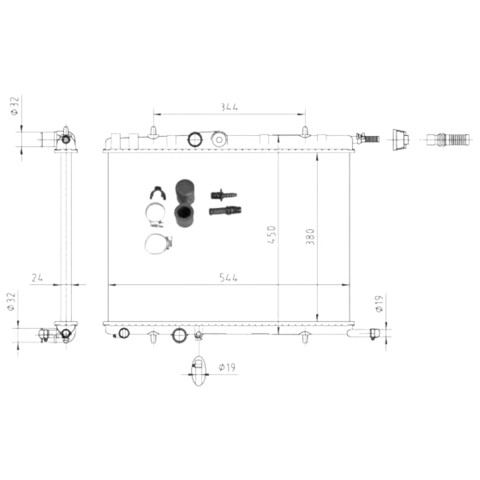 Compre R20022 Sato Tech Radiador de esfriamento de motor