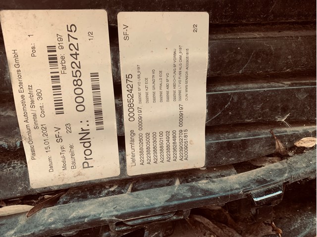  Mercedes A22388026009999 preço, a partir de 1222,15 USD