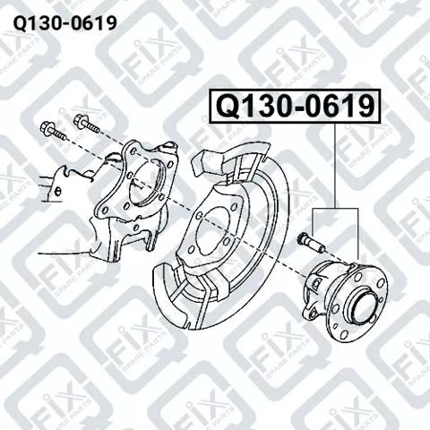 Q1300619 Q-fix Cubo traseiro