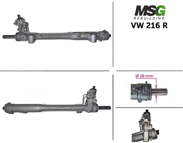 Cremalheira da direção VW216R MSG Rebuilding
