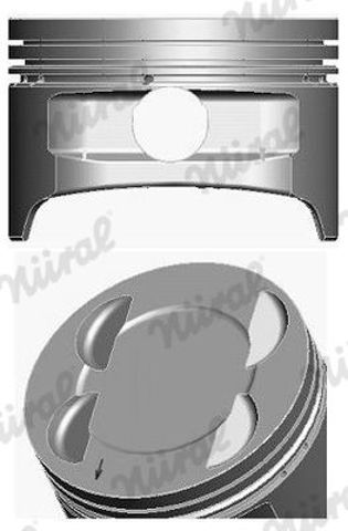 8714130720 Nural Pistão do kit para 1 cilindro, 2ª reparação ( + 0,50)