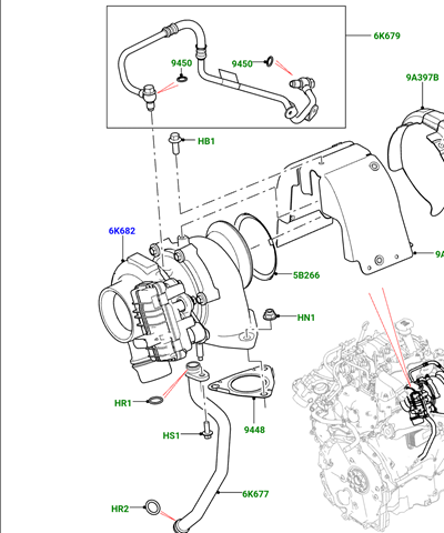 Compre LR140581 Land Rover Turbina