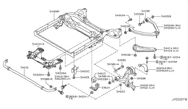 Braço oscilante inferior direito de suspensão dianteira Nissan/Infiniti 54500EJ72A preço, a partir de 533,79 USD