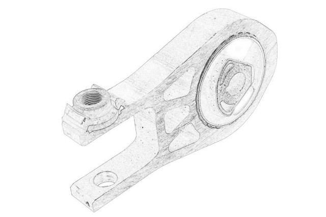 1638149180 Peugeot/Citroen Coxim (suporte) inferior de motor