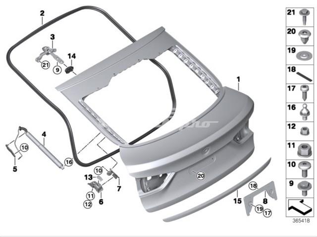 Amortecedor de tampa de porta-malas (de 3ª/5ª porta traseira) BMW 51247434043 preço, a partir de 123,79 USD