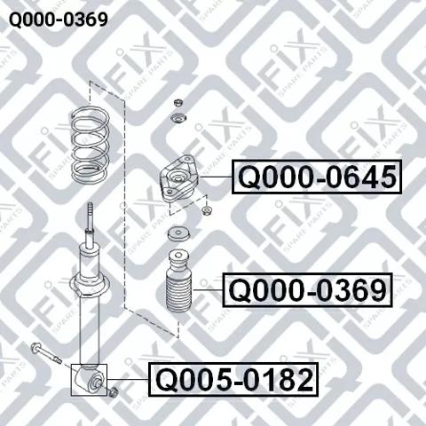 Pára-choque (grade de proteção) de amortecedor traseiro Q-fix Q0000369 preço, a partir de 6,50 USD