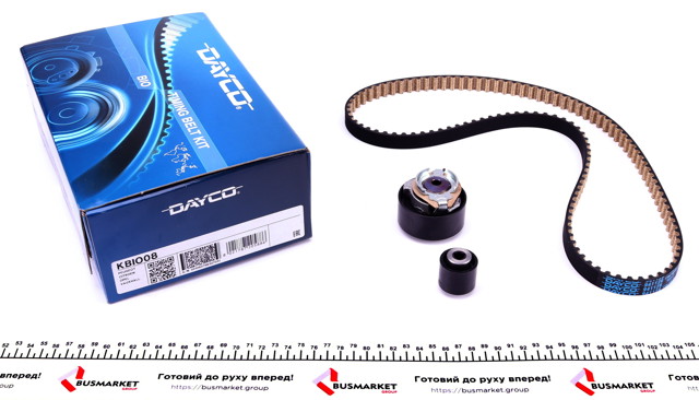 Correia do mecanismo de distribuição de gás, kit Dayco KBIO08